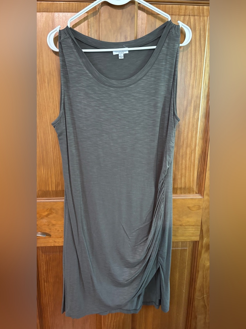 Women's Sleeveless Mini Dress in Taupe
